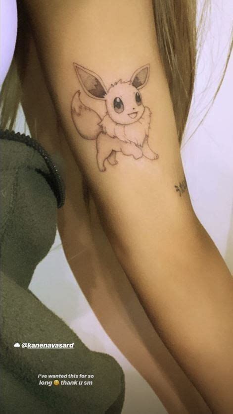 eevee tattoo|ariana grande eevee tattoo.